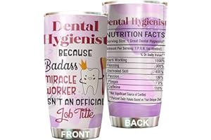 MEDROC Dental Hygienist Gifts Tumbler - Stainless Steel 20oz, Funny Dental Hygiene Gifts For Women Men, National Dental Hygienists Week Gifts For Coworker Drinking Coffee Cups (DH03)