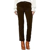 PAIGE Women's Cindy High Rise Straight Leg Corduroy in Dark Brushed Olive