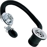 Deva FOV414 Plastic Bath Waste with Overflow Chrome 1-1/2 inch view 1