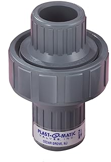 CKM075V-PV CKM Series PVC Check Valve, Diaphragm Operated, For Corrosive Liquids, 3/4" NPT Female