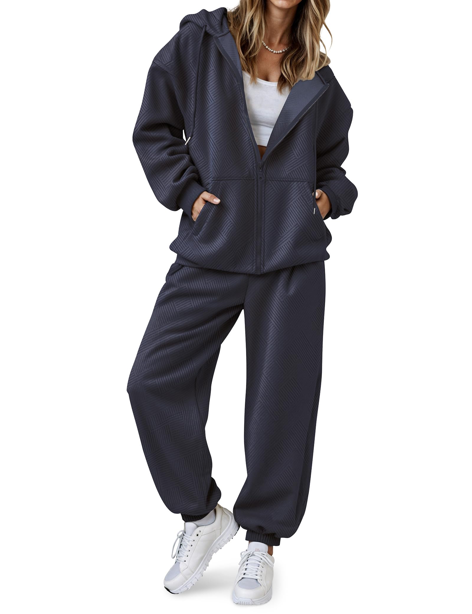 SHESHOW Womens Sweatsuits 2 Piece Set 2025 Zip up