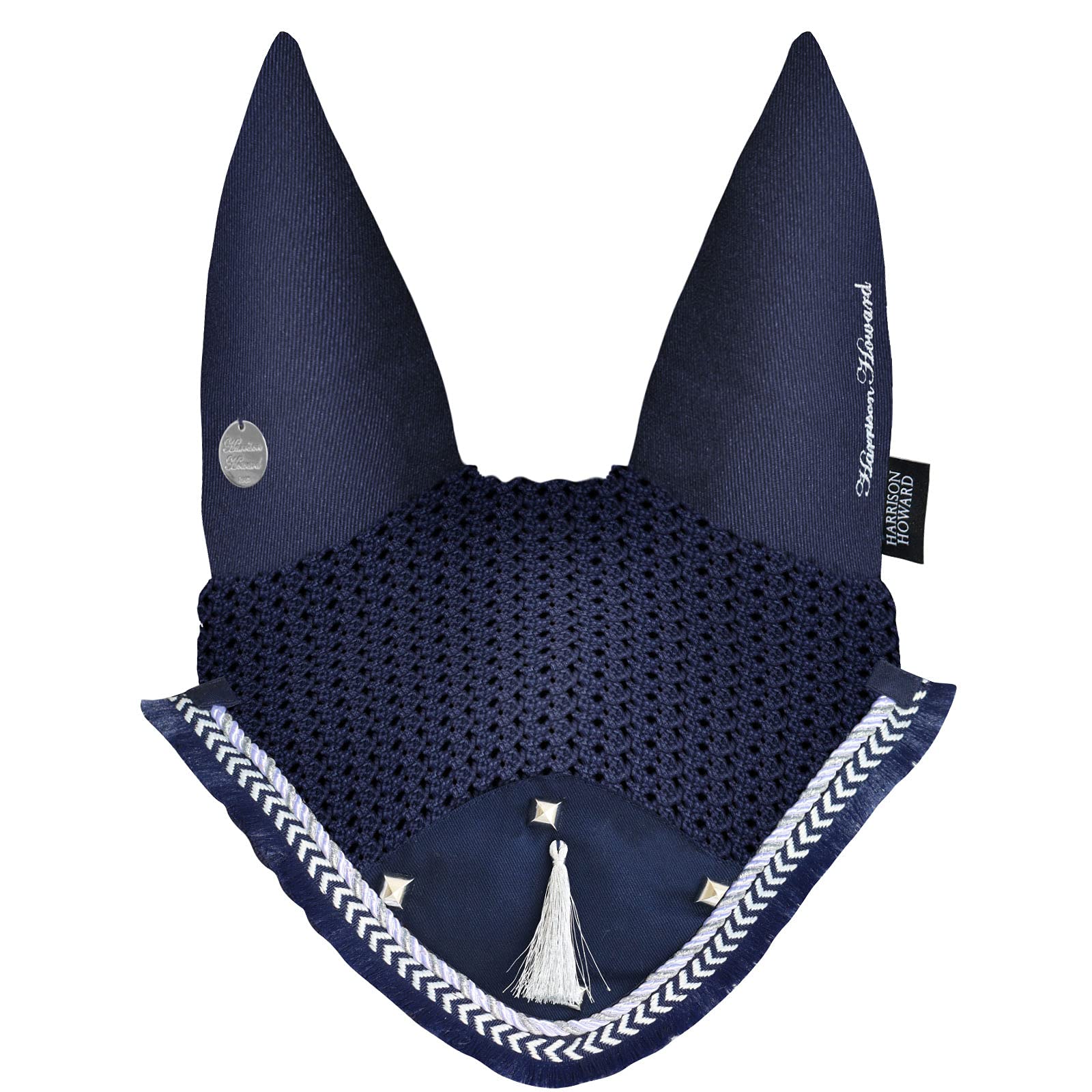 Harrison Howard Mission-on Rivet Elemented Noise Reduction Unique Design Fly Veil with Tassel-Navy