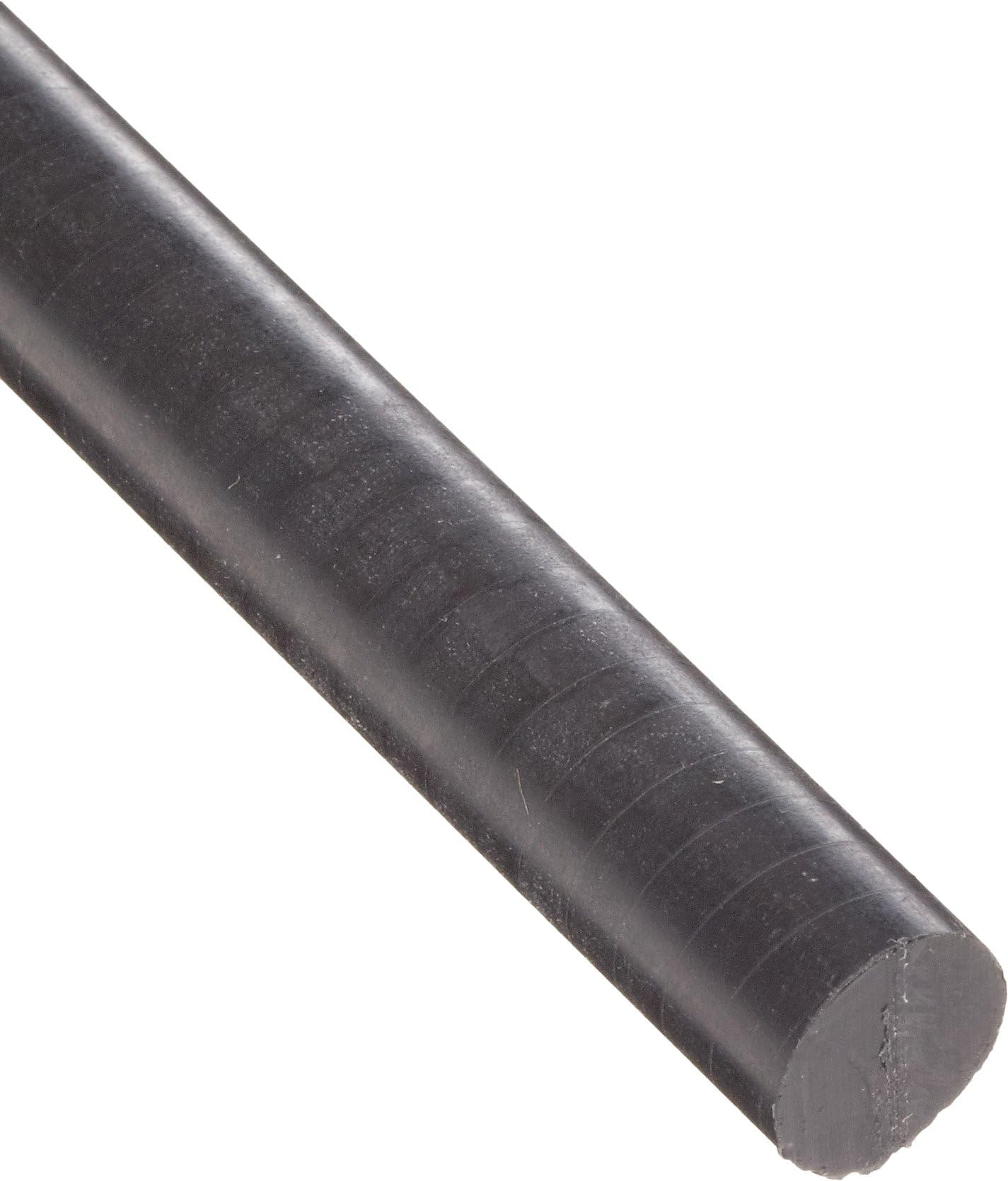 Nylon 6/6 Round Rod, Opaque Black, Standard Tolerance, ASTM D5989, 1/4" Diameter, 5' Length