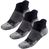 Road Runner Sports R-Gear OS1st Ultimate Performance No Show Socks for Men and Women, Black, L, (3 Pairs)