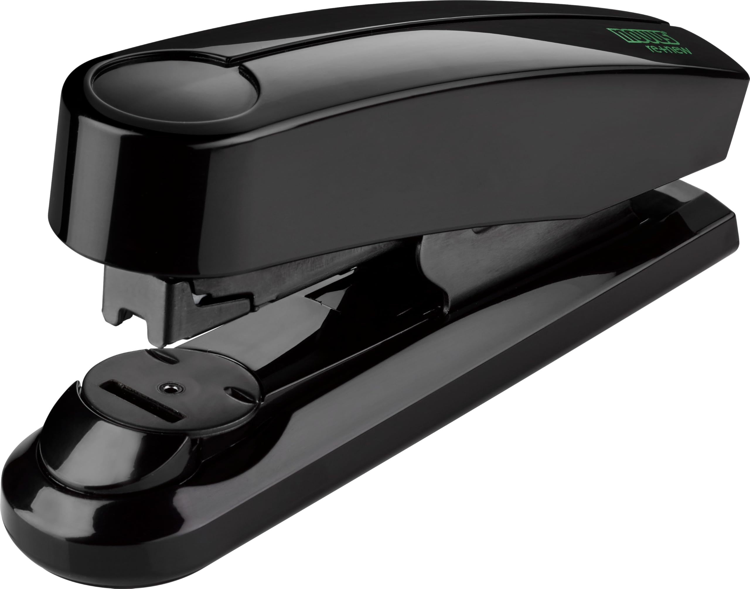 Novus B 4FC re+new Flat Stapler (50 Sheets, Flat Clinch Technology, Recycled Plastic Top, Stapler with 200 Staples) Black