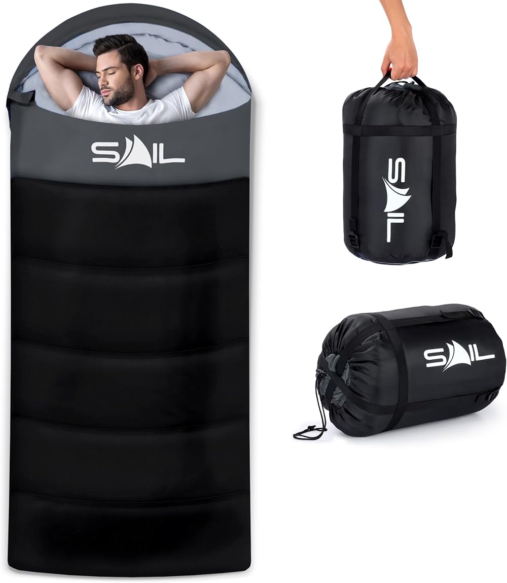 SAIL 3 Season Sleeping Bag Big & Tall Extra Wide 230x100 cm 1.6-2.7 kg