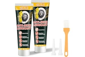 Onarieer Copper Anti Seize Thread Lubricant with Brush, Premium Brake Grease for Automotive, Spark Plugs, Brake Pads, Nuts, Efficient Lubrication, Antiseize, Prevent Wear and Corrosion 1oz(2pcs)