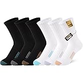 Comfoex Boys Socks 6 Pairs Crew Athletic Cushioned Mesh Cotton Sports Socks For Little Big Kids 4-6 6-8 8-10 Years Old