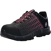 Timberland PRO Women's Powertrain Sport Alloy Safety Toe Industrial Athletic Work Shoe, Black/Pink-2024 New, 11M