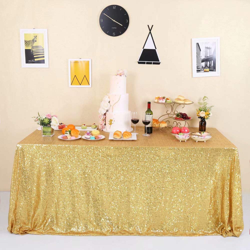 Best sparkly gold table cloth