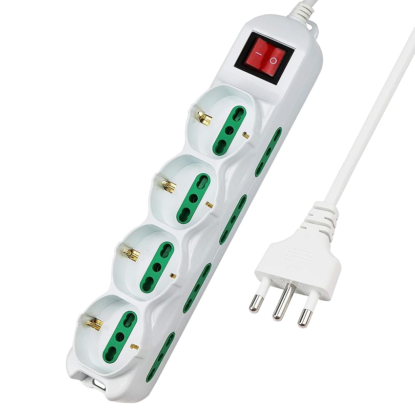 Extrastar Ciabatta Multipresa elettrica 12 Posti 4 polivalenti (schuko 10/16A)