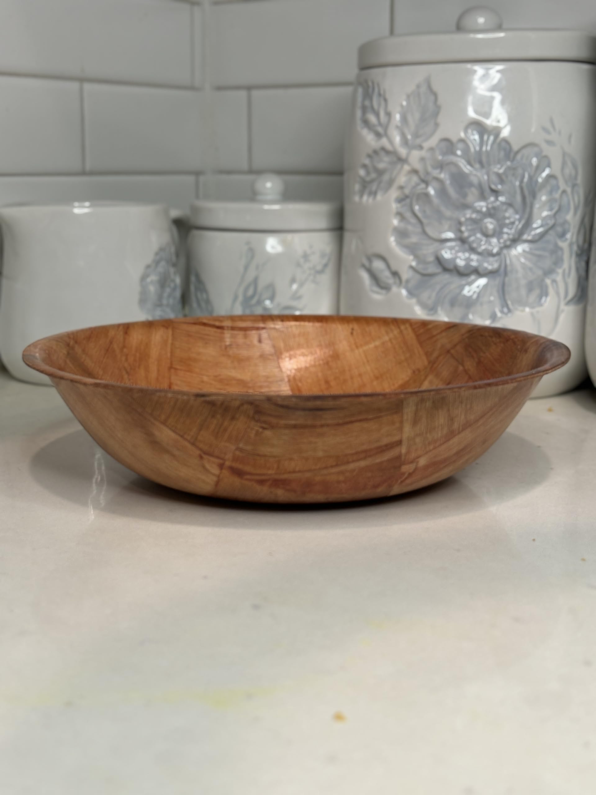 Rich&Richer Wooden Salad Bowl Set 6 Pcs - 8 Inch Salad Bowls Large Serving, Woven Wooden Bowls for Food, Mixing Bowls for Kitchen Set - Wood Salad Bowl Set Serving Bowls - Image 6