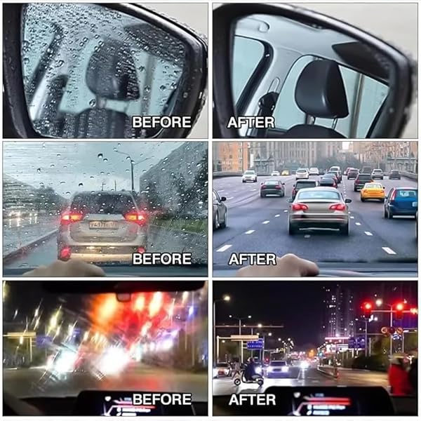 FIONEL AUTOMOTIVE OIL FILM CLEANING BRUSH, ALL IN ONE WIPE ON OIL FILM REMOVER, HYDROPHOBIC GLASS COATING FOR WINDSHIELD (3 PC)