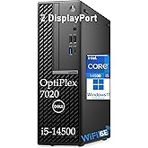 Dell OptiPlex 7020 Desktop Computer SFF, 7000 Small Dekstops PC, 16GB DDR5 RAM, 256GB PCIe SSD, 14th Gen Intel 14-Core i5-14500, WiFi6E, BT, 2 DisplayPort, HDMI, Type-C, Windows 11 Pro