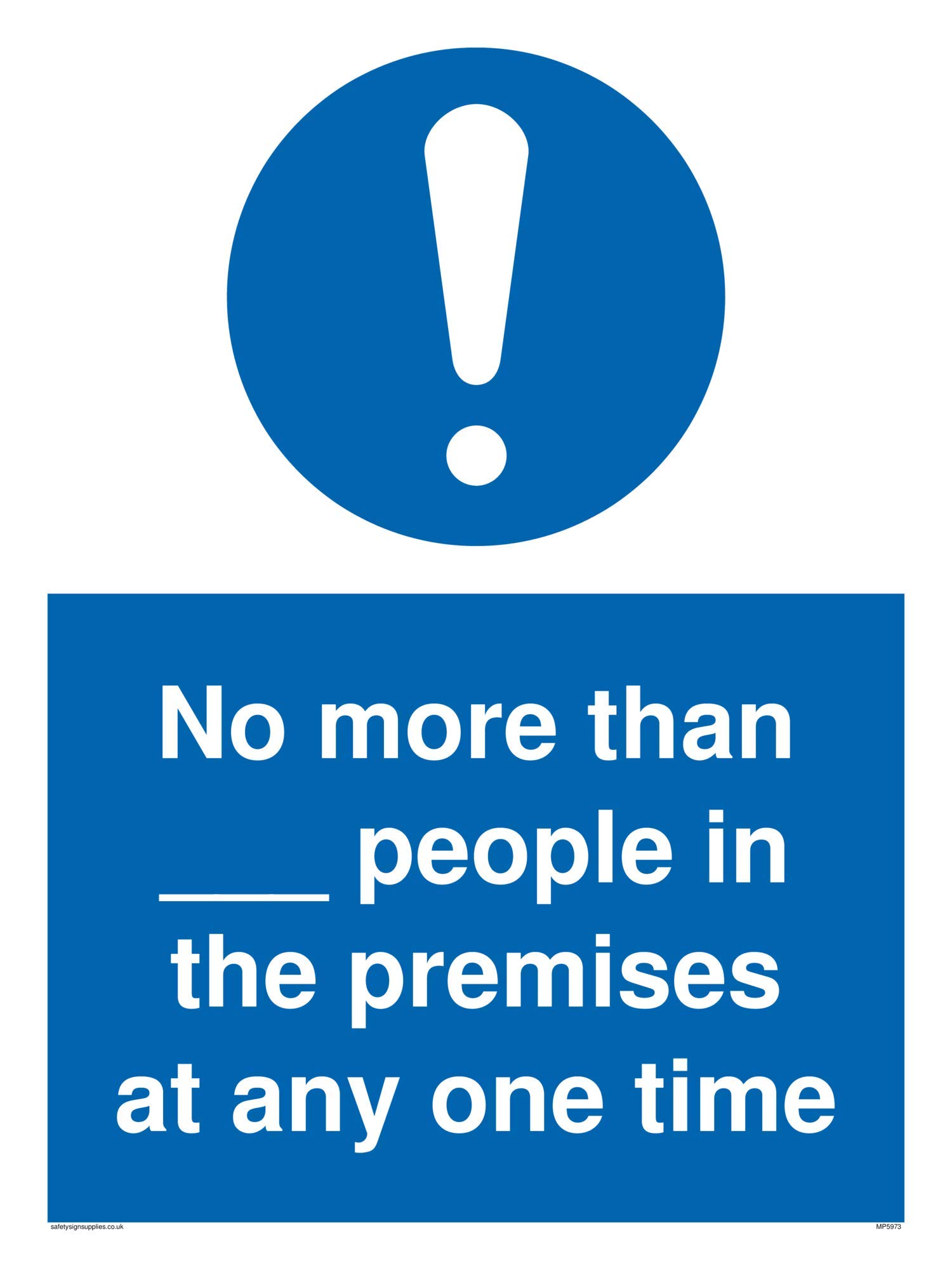 Viking Signs No more than_ people in the premises at any one time sign - Vinyl/Sticker