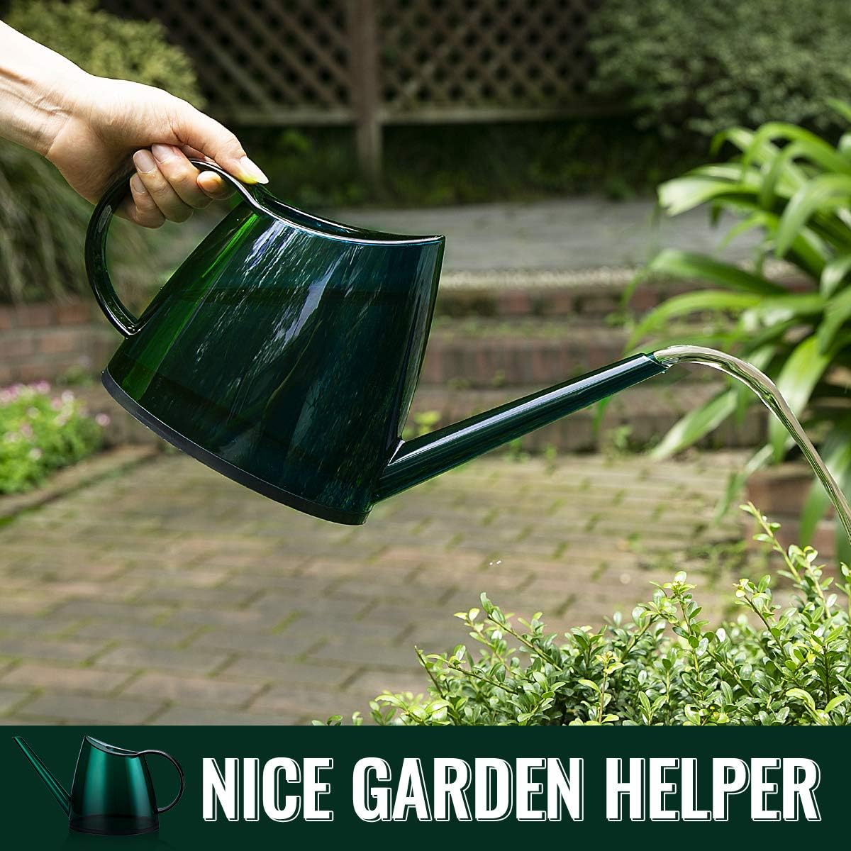 Fusolo Watering Can Long Spout Watering Kettle Small Watering Pot for Indoor & Outdoor Watering Plants and Potted Flowers 47oz (1.4L, Green) : Garden & Outdoor
