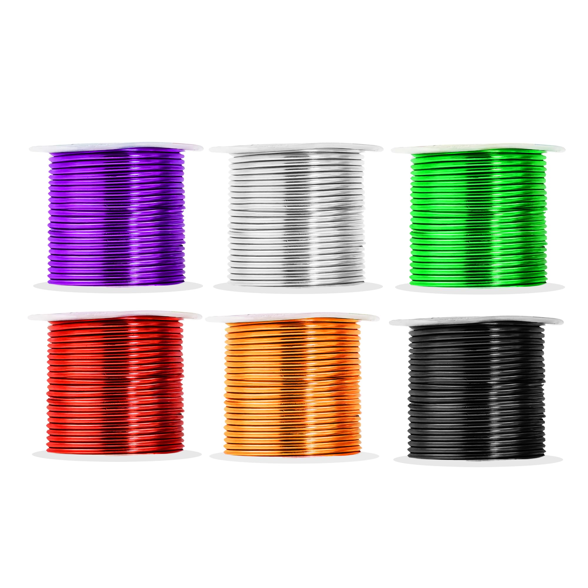 Mandala Crafts 13 Gauge Anodized Aluminum Craft Wire for Jewelry Making - 300 FT Colored Flexible Silver Black Gold Purple Red Kelly Green Wire - Bendable for Bonsai Armature Crafting Sculpting Image