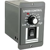 EPLZON DC 12-60V Motor Speed Controller 20A Adjustable PWM Controller Switch Forward/Reverse Electric Motor Speed Regulator Suitable for DC Brush Motor