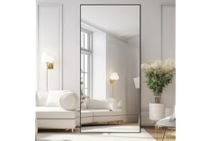 PexFix Full Length Mirror 64"x21", Free Standing Wall Mirror Leaning or Hanging Mounted, Thin Aluminum Alloy Frame, Full Body Mirror for Living Room,Bedroom and Cloakroom,Dressing Room