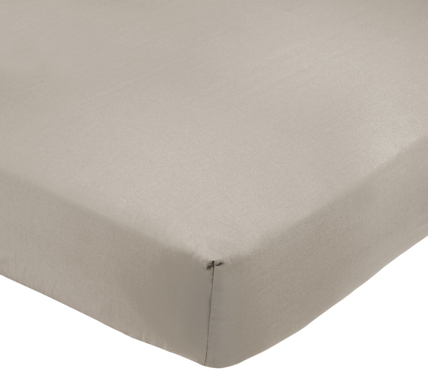 AmazonBasics 200ThreadCount Polycotton Fitted Sheet, Super King Size Graphite Amazon.co.uk