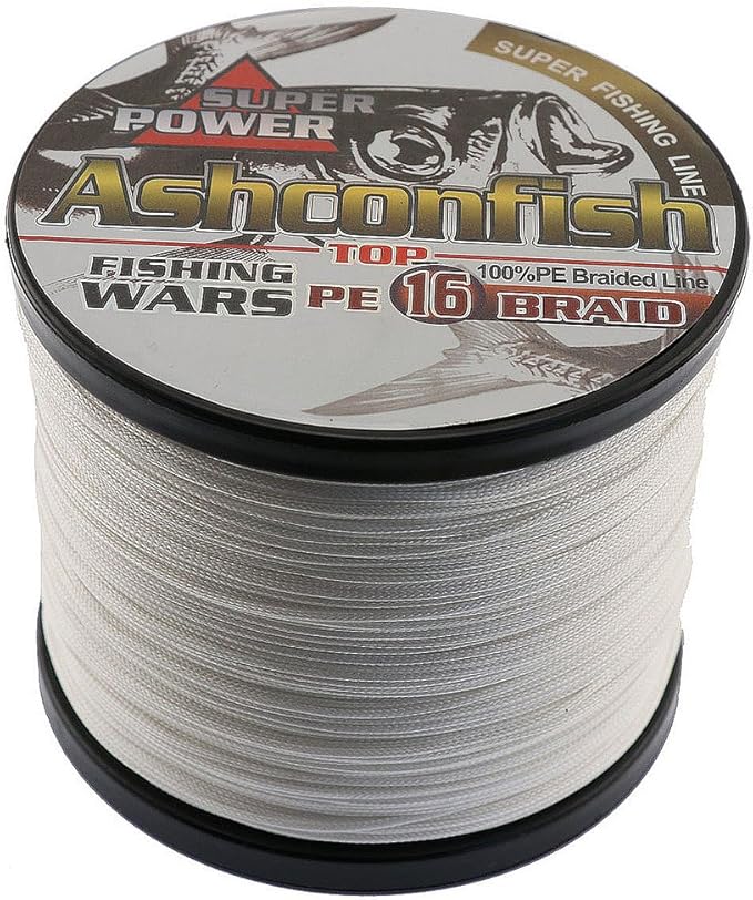Ashconfish Hollow Core Braid Fishing Line 16 Strands Multifilament Super Power Fishing Wire