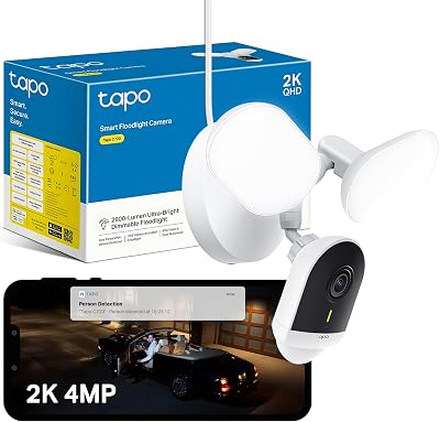 Tapo C720 Floodlight Outdoor Security Camera 2K QHD 2800-Lumen Wi Fi IP65