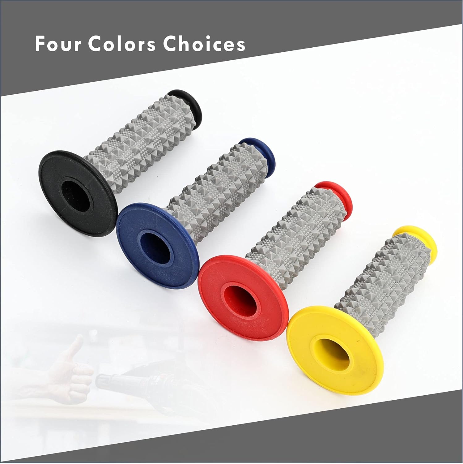 MaySpare 7/8" Motorcycle Handlebar Grips 22mm 28mm For Apollo 125cc 250cc For Yamaha Honda Suzuki Kawasaki Dirt Pit Bike Universal ATV UTV (Black): Automotive