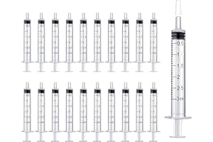 50Pack 3ml Plastic Syringe Sterile Individual Wrap with Cap Disposable Measuremen Dispensing Syringe Tools for Medicine Dropp