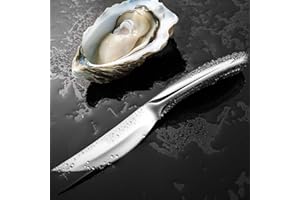 Premium Oyster Shucking Knife，Stainless Steel Oyster Shucker Tool，Sturdy & Sharp Blade Oyster Clam Scallop Opener，Integral Ca