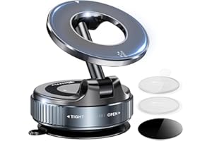 MSXTTLY Vacuum Magnetic Phone Holders for Your Car 2026 Suction Cup Phone Mount with Washable Nano Gel Pads 360° Adjustable Phone Mount Unlock More Scenes,Phone Holder for Smartphone&Car/Gym/Mirror