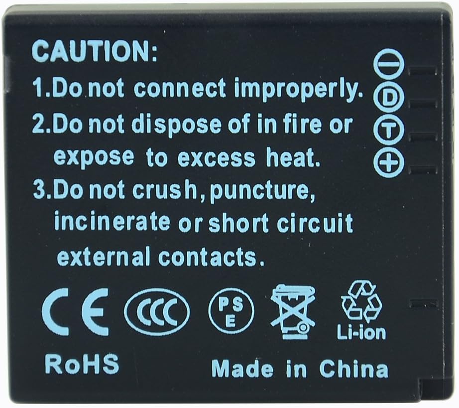 DSTE® DMW-BCG10 Rechargeable Li-ion Battery + DC57U Travel and Car Charger Adapter for Panasonic Lumix DMC-ZS1 DMC-ZS3 DMC-ZS5 DMC-ZS6 DMC-ZS7 DMC-ZS8 DMC-ZS9 DMC-ZS10 DMC-ZS15 DMC-ZS19 DMC-ZS20 DMC-ZS25 DMC-ZX1 DMC-ZX3 DMC-3D1 DMC-SZ8 DMC-TZ6 DMC-TZ7 DMC-TZ8 DMC-TZ10 DMC-TZ18 DMC-TZ19 DMC-TZ20 DMC-TZ25 DMC-TZ30 DMC-TZ35 DMC-ZR1 DMC-ZR3 as Panasonic DMW-BCG10E DMW-BCG10PP Leica DC7 - Image 4