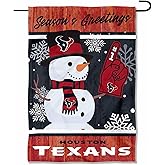 Houston Texans Holiday Winter Snow Garden Flag Double Sided Banner