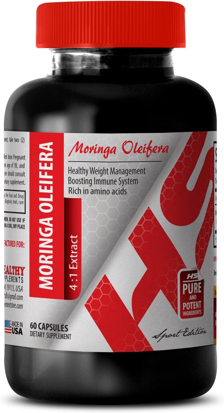 Fat Burner Pills Weight Loss - Moringa OLEIFERA Extract - Moringa Pills Women - 1 Bottle 60 Capsules