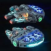 BrickBling LED Light Only Compatible with Lego A New Hope Millennium Falcon 25th Anniversary Buildable Starship 75375 - Light Kit Only, Not Come with Model