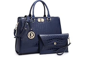 Dasein Women Handbags Purses Ladies Work Purse Satchel Tote Top Handle Shoulder Bags with Matching Clutch