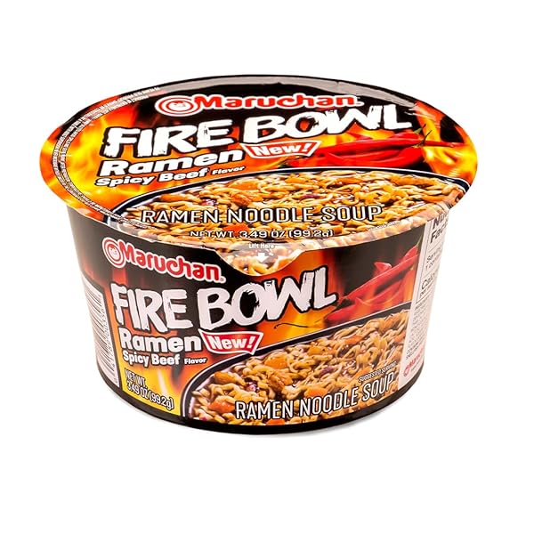 MARUCHAN BOWL FIRE SPICY BEEF FLAVOR, 3.49 OUNCE...