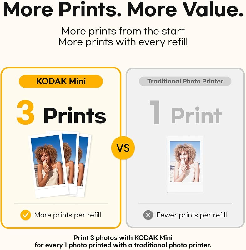 Kodak mini 2 retro christmas gifts 4pass, impressora fotográfica + 68 fotos, fotos instantâneas tamanho 54x86mm, conexão bluetooth sem fio - branco