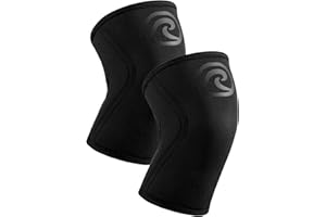 Rehband 5mm Knee Sleeves for Functional Training, Cross-Training & Powerlifting, Weightlifting Knee Support made of Neoprene, Unisex, Colour:Carbon/Black - 1 Pair, Size:Large