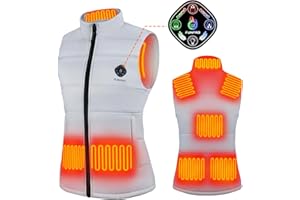FUNPRO Women's Lightweight Heated Vest Smart Heating Vest Lights-out Design, Heated Jackets for Women, Battery Not Included