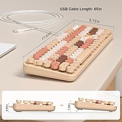 MOFII Wired Keyboard, Full Size USB Keyboard Plug