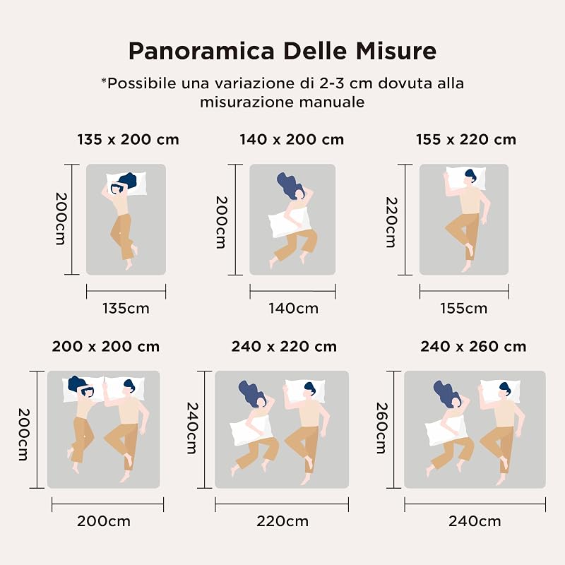 Piumino Matrimoniale 4 Stagioni - Trapunta 260x240 cm