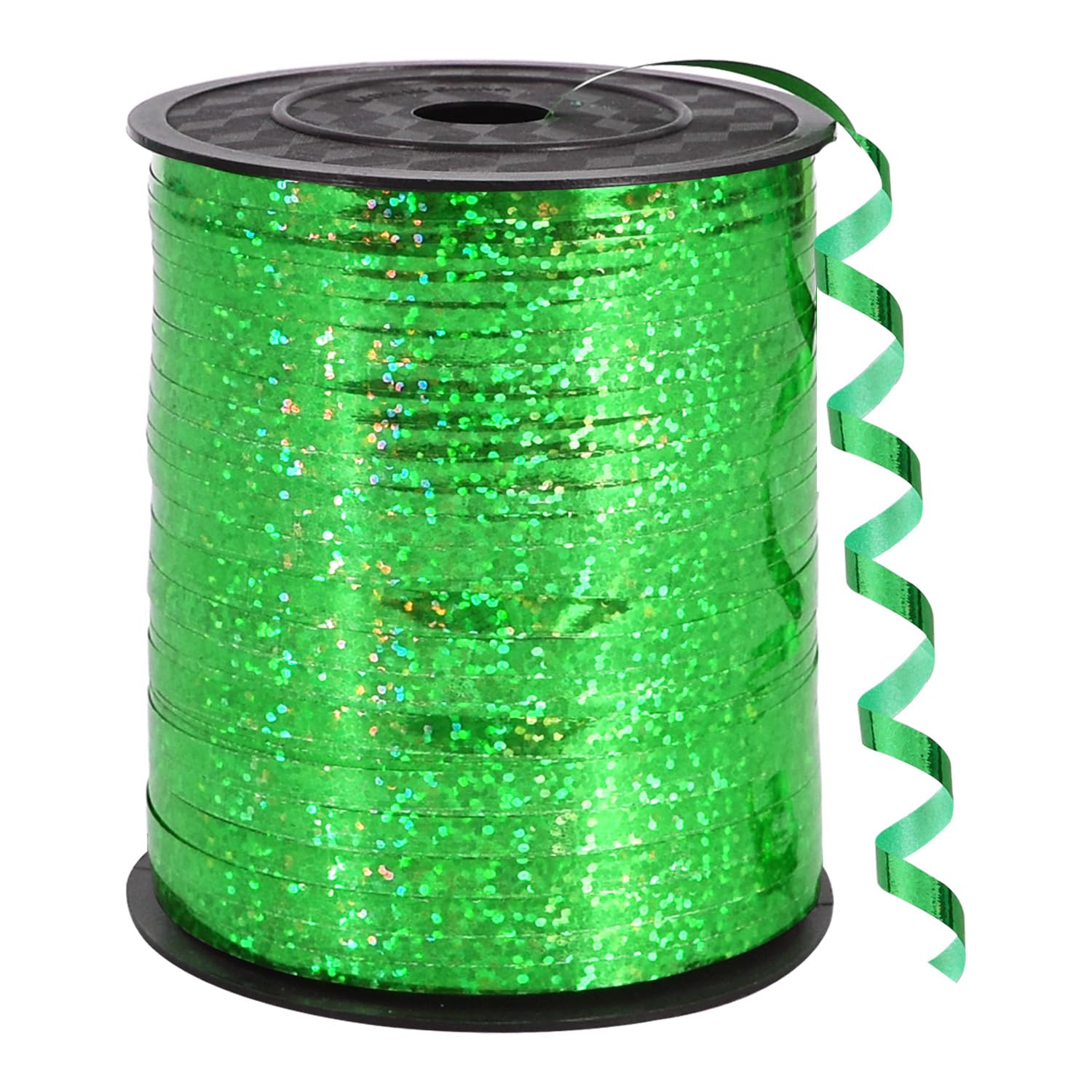BEISHIDA 500 Yards Green Curling Ribbon Shiny Metallic Balloon String Roll Christmas Decoration Gift Wrapping Ribbon Christmas Decorationfor Party Festival Art Craft Decor Florist Flowers Decoration