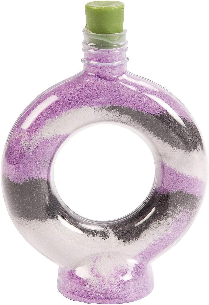 Fun Express Ring Shaped Sand Art Bottle (Set of 12) - Craft Supplies