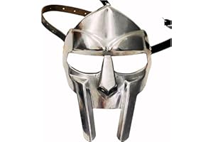 ALADEAN MF Doom Gladiator Face Mask Fantasy Party Costume Roman Gladiators Arena Maximus Helmet mf doom Movie viking Prop (Gladiator Mask)
