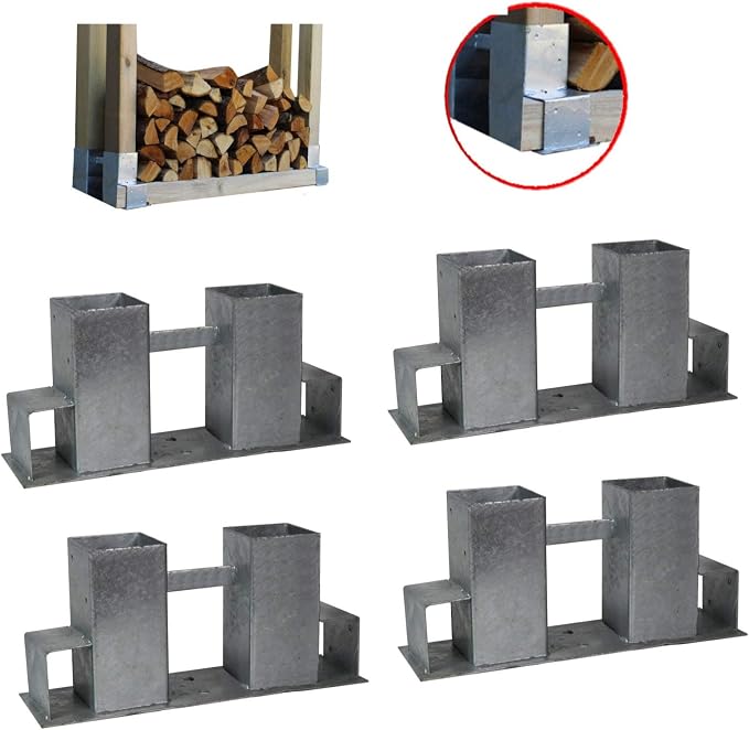 Holzstapelhilfe Feuerverzinkt stabile Holz Stapelhilfe Holzstapelhalter