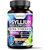 Psyllium Husk Capsules 1500mg - Fiber Supplement - Natural Soluble Fiber Pills with Psyllium Husk Powder - Supports Digestive Gut and Colon Health - Non-GMO, Gluten-Free, Vegan - 120 Capsules