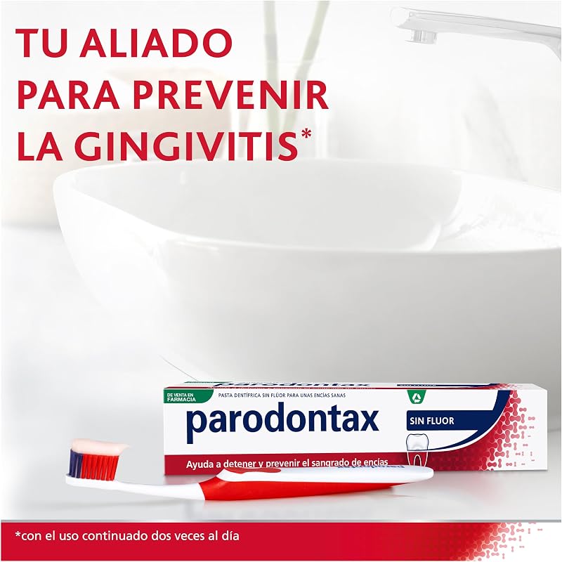 Pasta de dente parodontax sem flúor, ajuda a parar e prevenir sangramento nas gengivas, para gengivas saudáveis, embalagem 4x75 ml