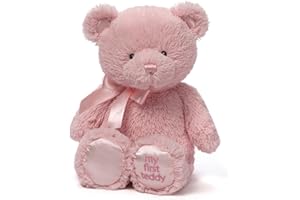 Baby GUND My First Teddy Bear, Ultra Soft Animal Plush Toy for Babies and Newborns, Pink, 10”
