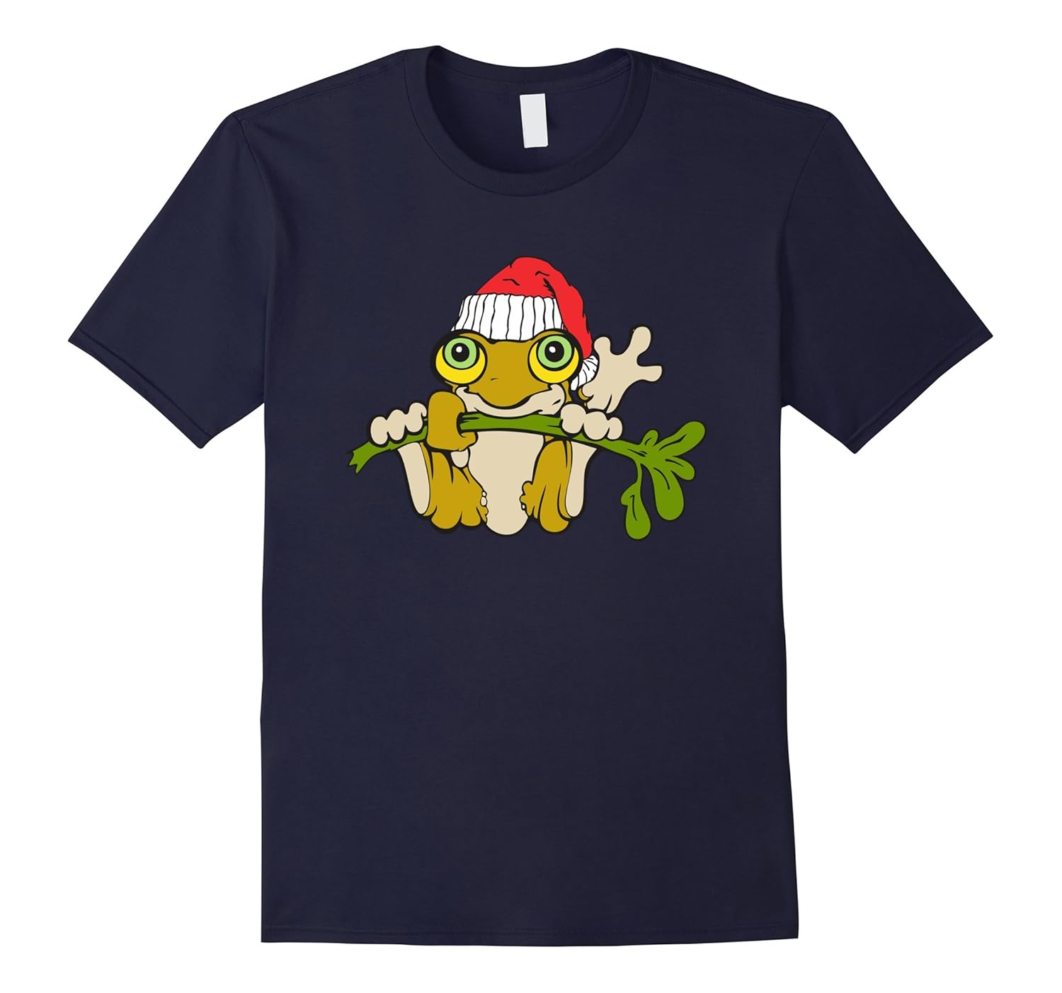 Christmas Cute Happy Baby Frog Santa Hat Funny T Shirt-ANZ