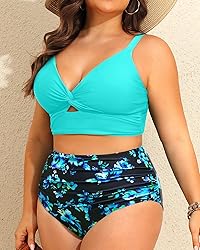 Daci Plus Size Two Piece Swimsuits - Women High
